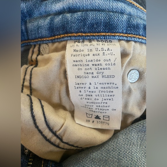 rag & bone | Cate mid rise distressed skinny ankle in Monterossa | s24 - Picture 6 of 6